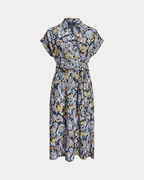 Lauren Ralph Lauren Vestido De Crepé Estampado Con Cinturón Para Mujer | Ralph Lauren® ES