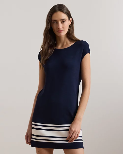 Lauren Ralph Lauren Vestido De Punto Con Manga De Casquillo Para Mujer | Ralph Lauren® ES