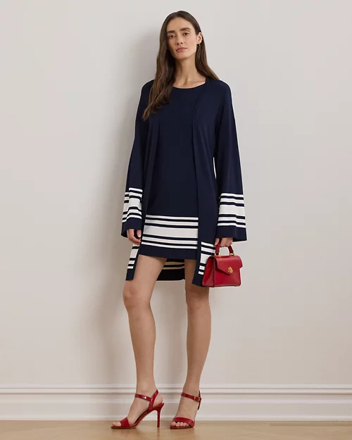 lauren ralph lauren Vestido de punto con manga de casquillo para mujer | Ralph Lauren® ES