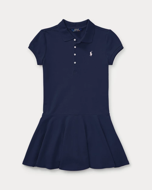 lauren ralph lauren Vestido polo de piqué elástico para niña | Ralph Lauren® ES