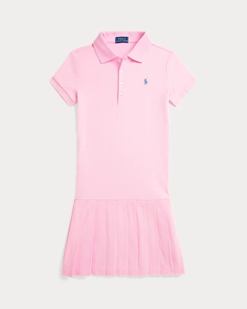 Lauren Ralph Lauren Vestido Polo De Piqué Elástico Plisado Para Niña | Ralph Lauren® ES