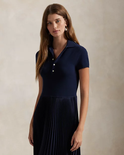 Lauren Ralph Lauren Vestido Tipo Polo Con Cuerpo De Punto Para Mujer | Ralph Lauren® ES