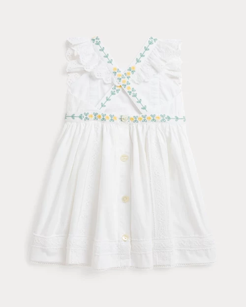 Lauren Ralph Lauren Vestido Y Pololo De Algodón Con Bordado Para Bebé Niña | Ralph Lauren® ES