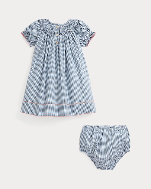 Lauren Ralph Lauren Vestido Y Pololo De Algodón Con Cuadros Para Bebé Niña | Ralph Lauren® ES