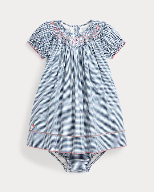 lauren ralph lauren Vestido y pololo de algodón con cuadros para bebé niña | Ralph Lauren® ES