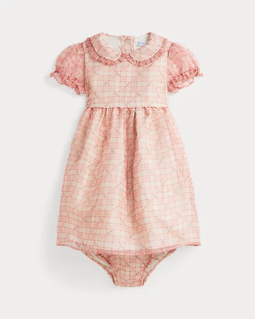 lauren ralph lauren Vestido y pololo de organza con flores para bebé niña | Ralph Lauren® ES
