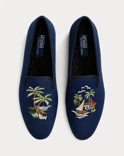 Lauren Ralph Lauren Zapatillas De Casa Paxton Con Bordado Para Hombre | Ralph Lauren® ES