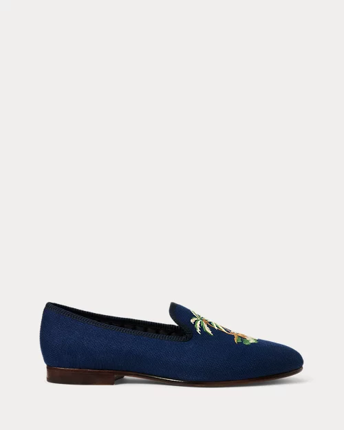 lauren ralph lauren Zapatillas de casa Paxton con bordado para hombre | Ralph Lauren® ES