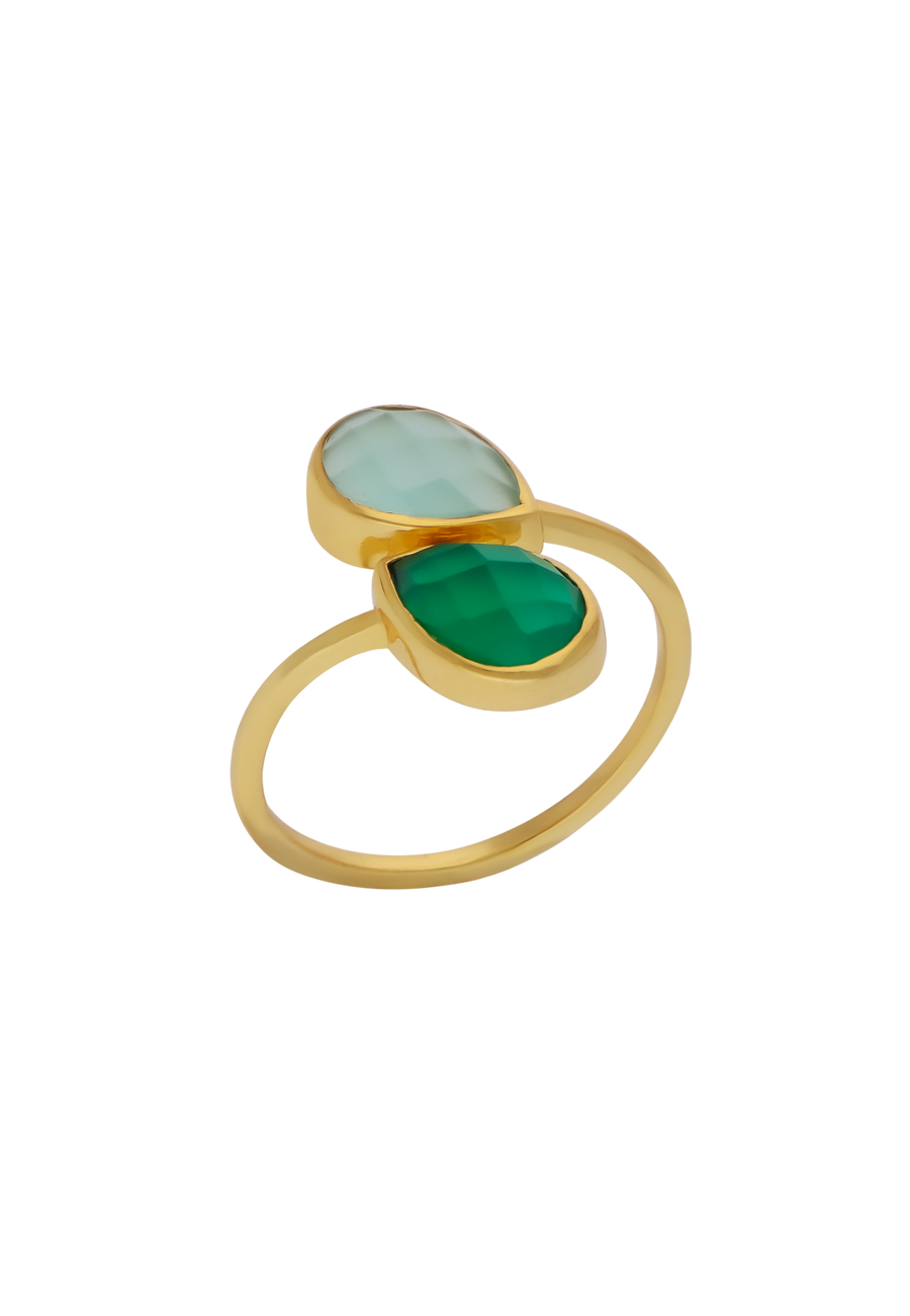 lavani Anillo Aura Verde y Agua