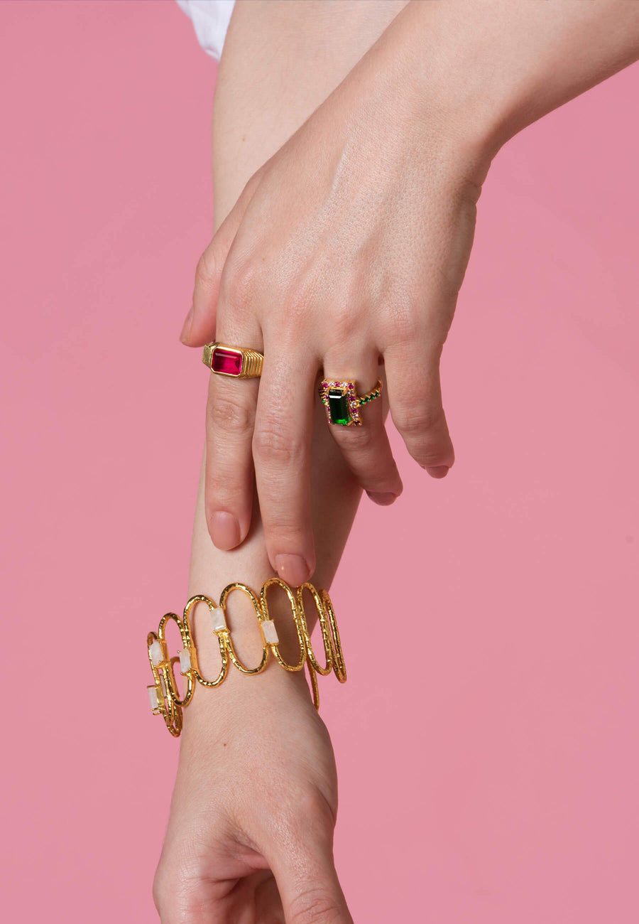 Lavani Anillo Chevalier Fucsia