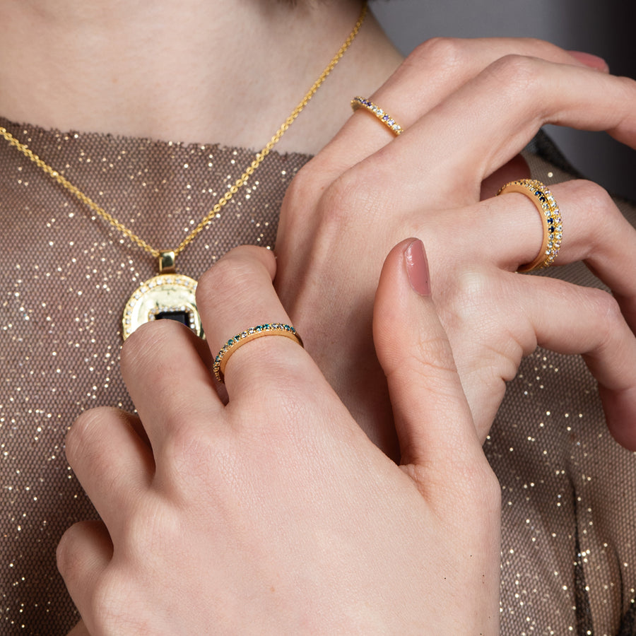 Lavani Anillo Diya Aguamarina