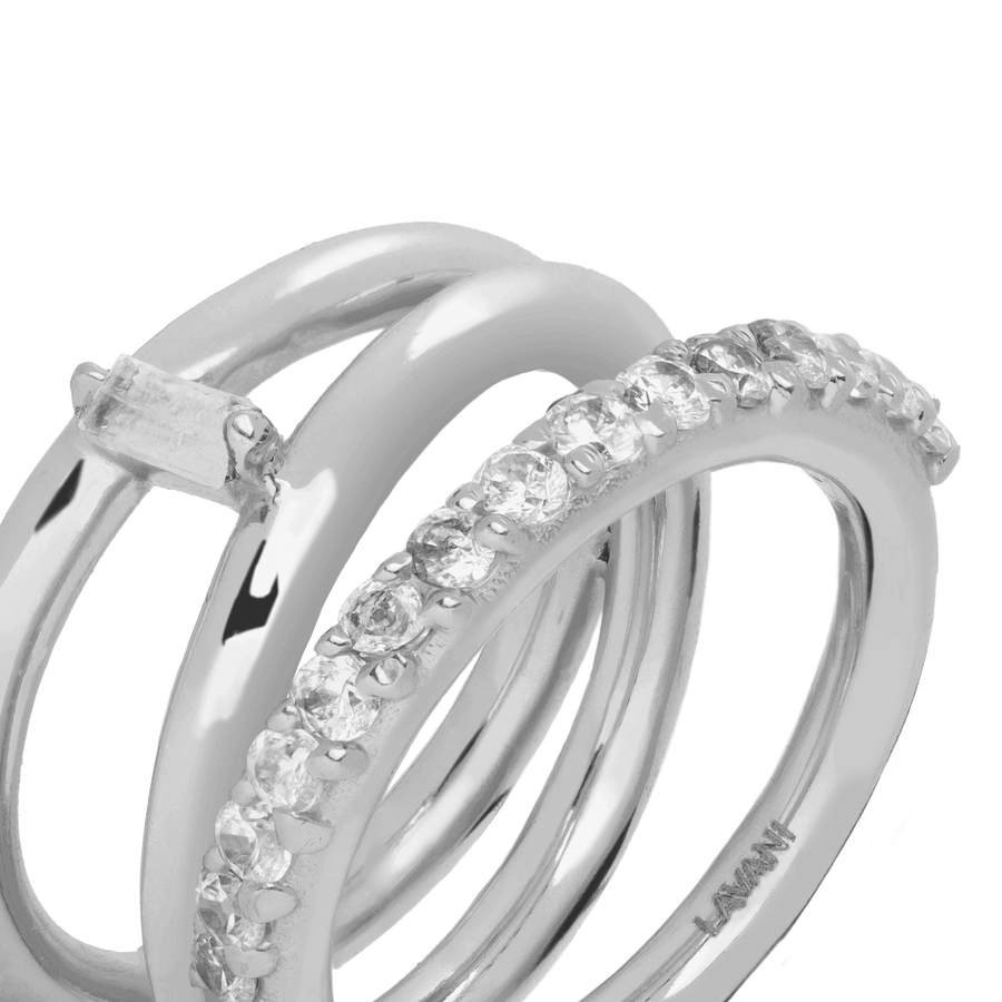 Lavani Anillo Idol Blanco Plata