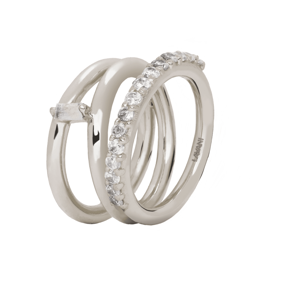 lavani Anillo Idol Blanco Plata