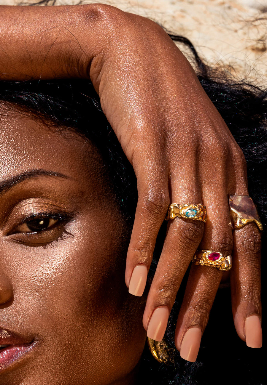 Lavani Anillo Judy Aguamarina