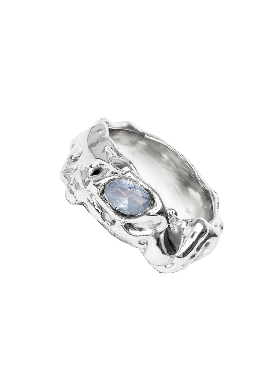 lavani Anillo Judy Aguamarina Plata