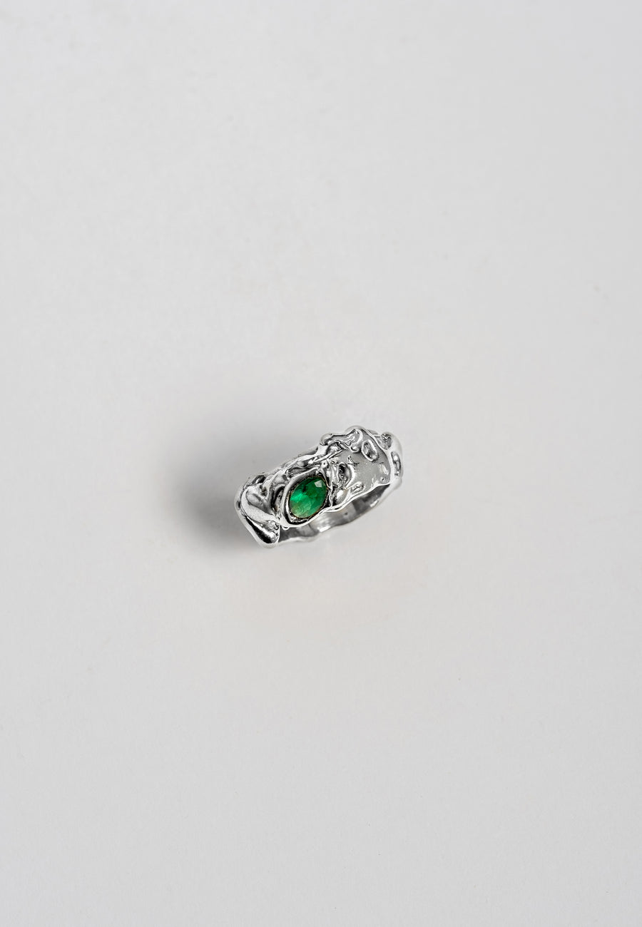 Lavani Anillo Judy Verde Plata