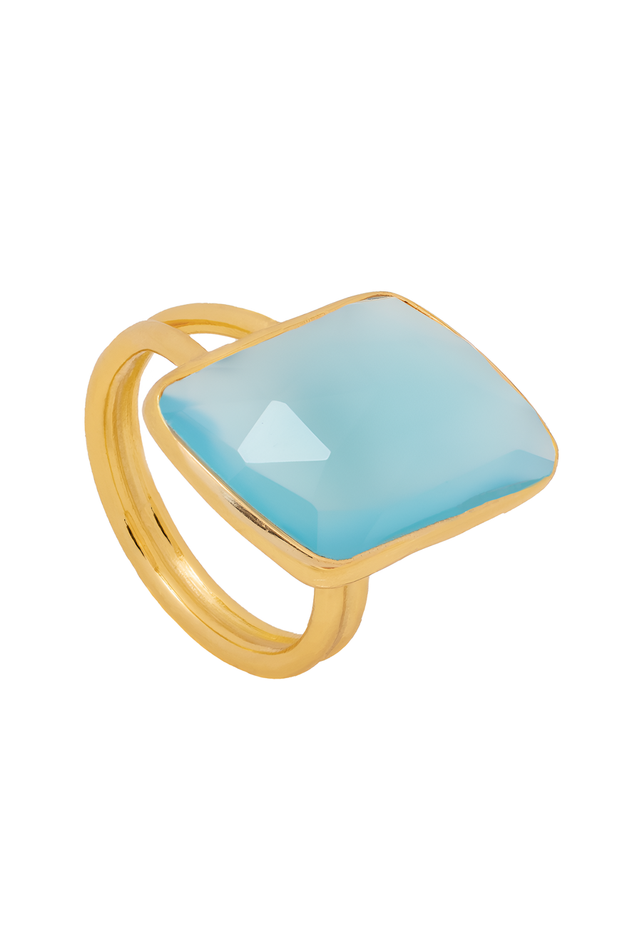 lavani Anillo Stardust Aguamarina