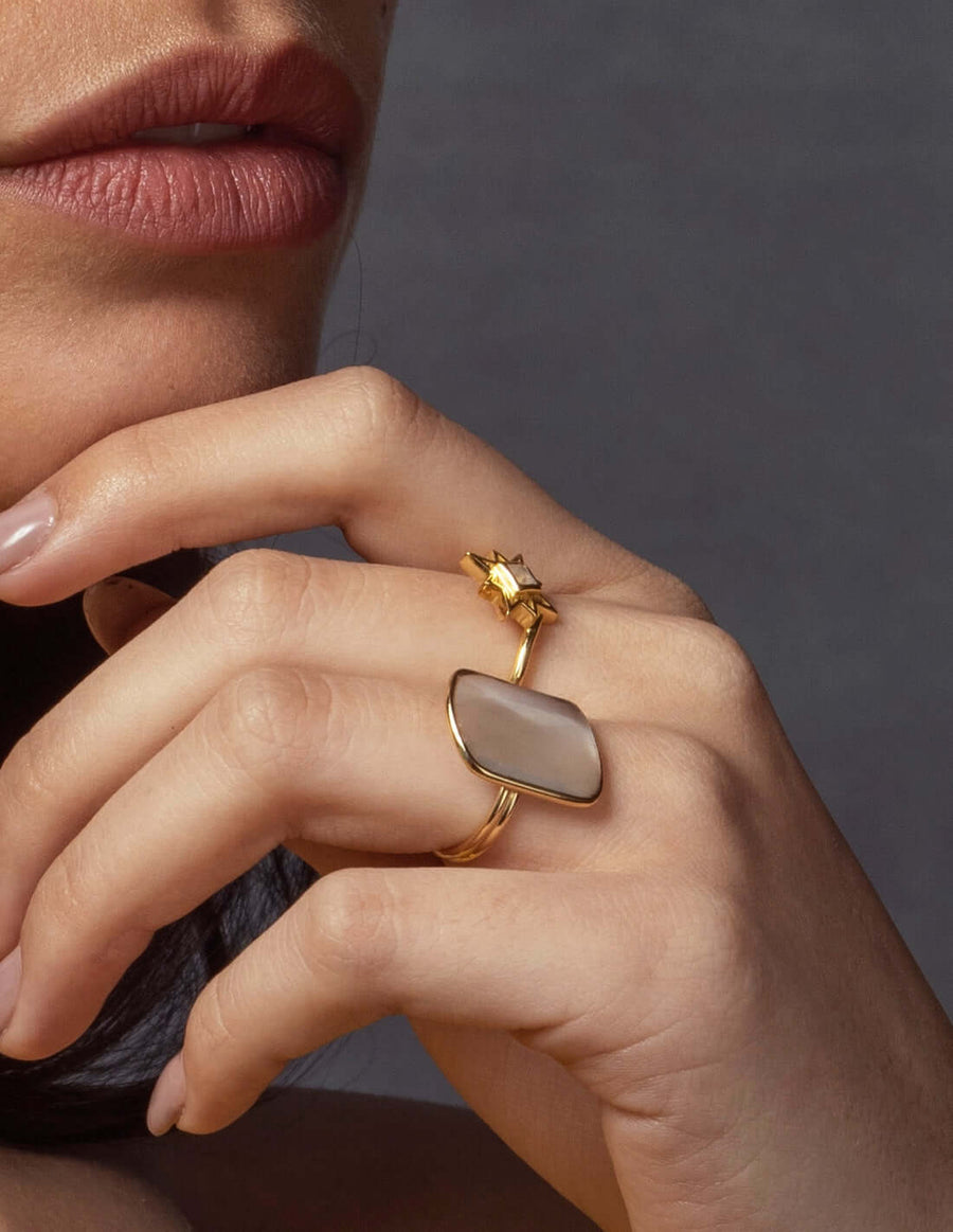 Lavani Anillo Stardust Blanco