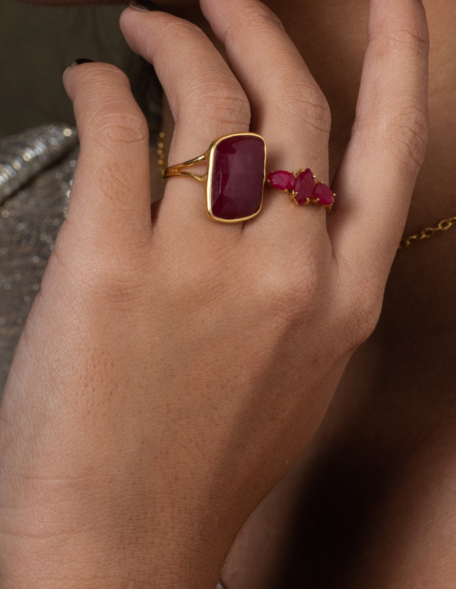 Lavani Anillo Stardust Rubí