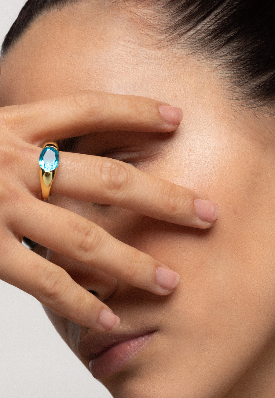 Lavani Anillo The Empress Aguamarina