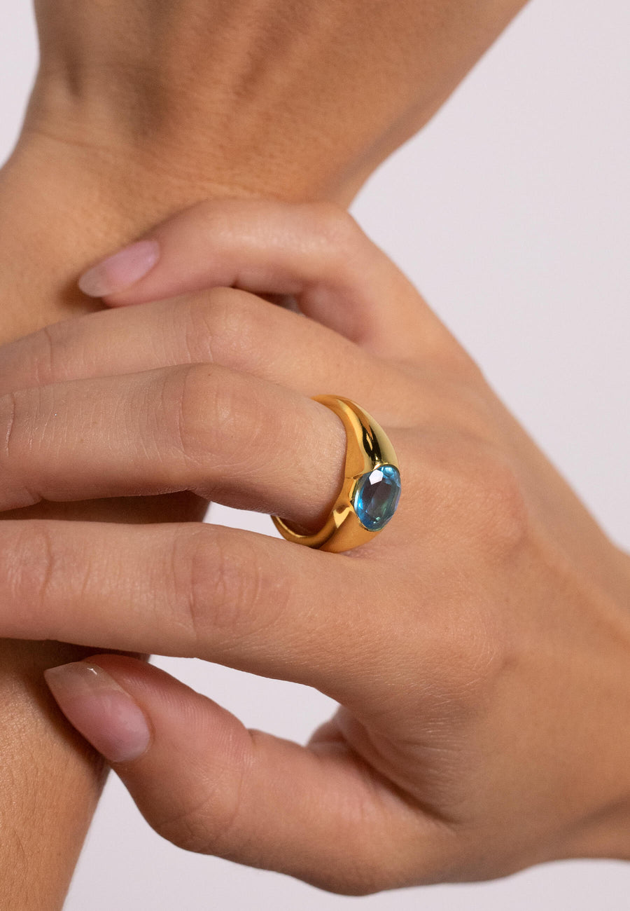 Lavani Anillo The Empress Aguamarina