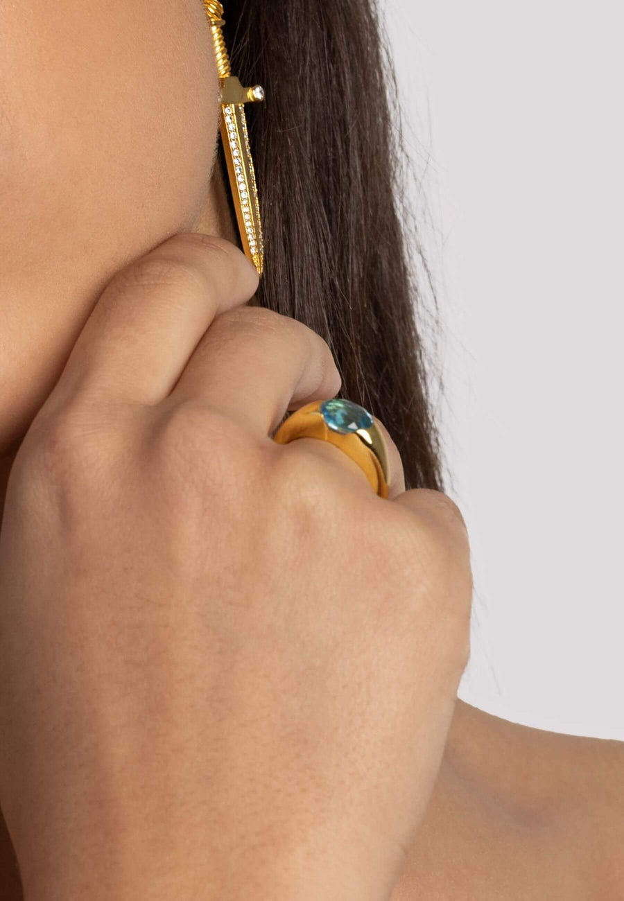 Lavani Anillo The Empress Aguamarina