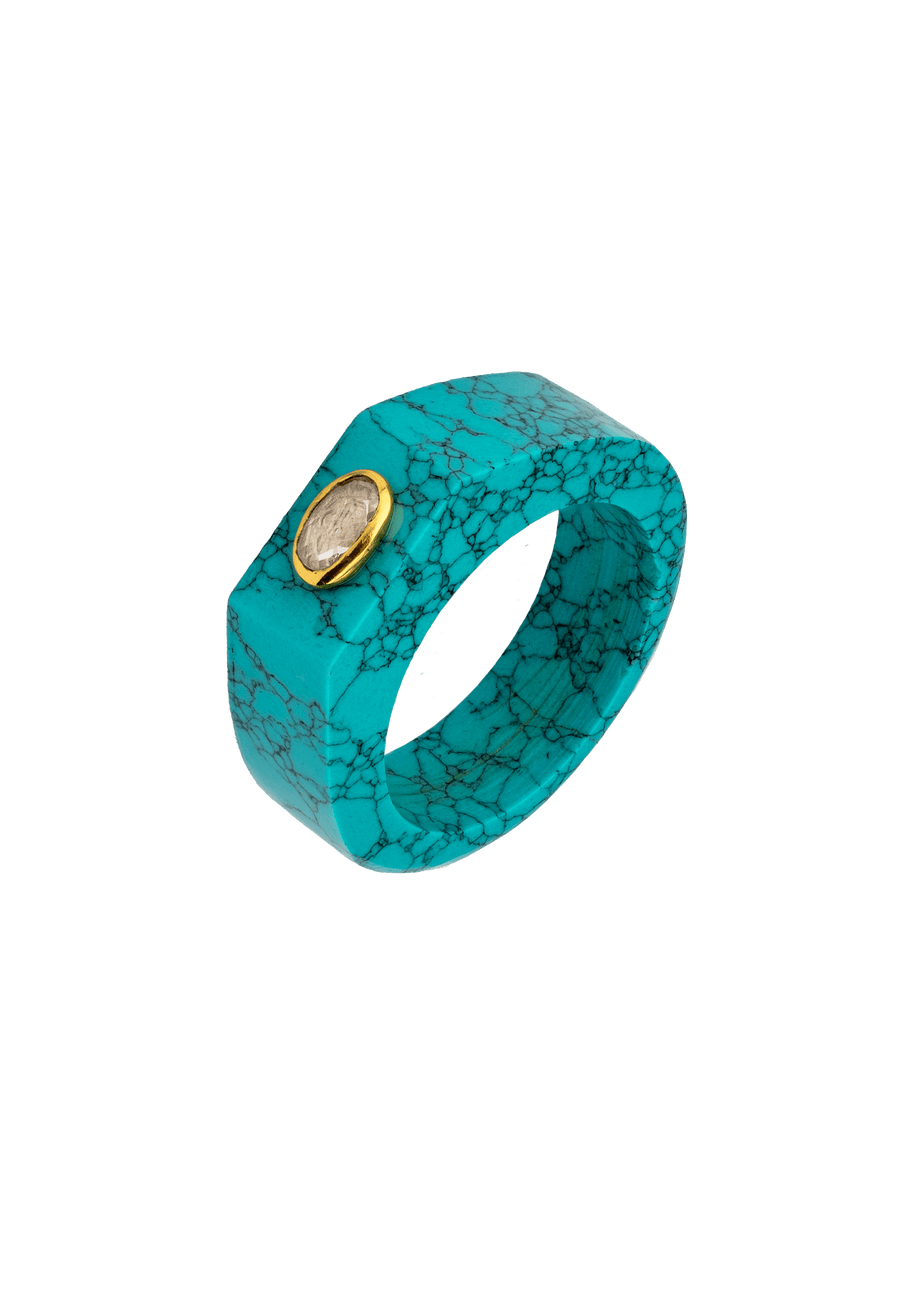 lavani Anillo Turquesa Mora