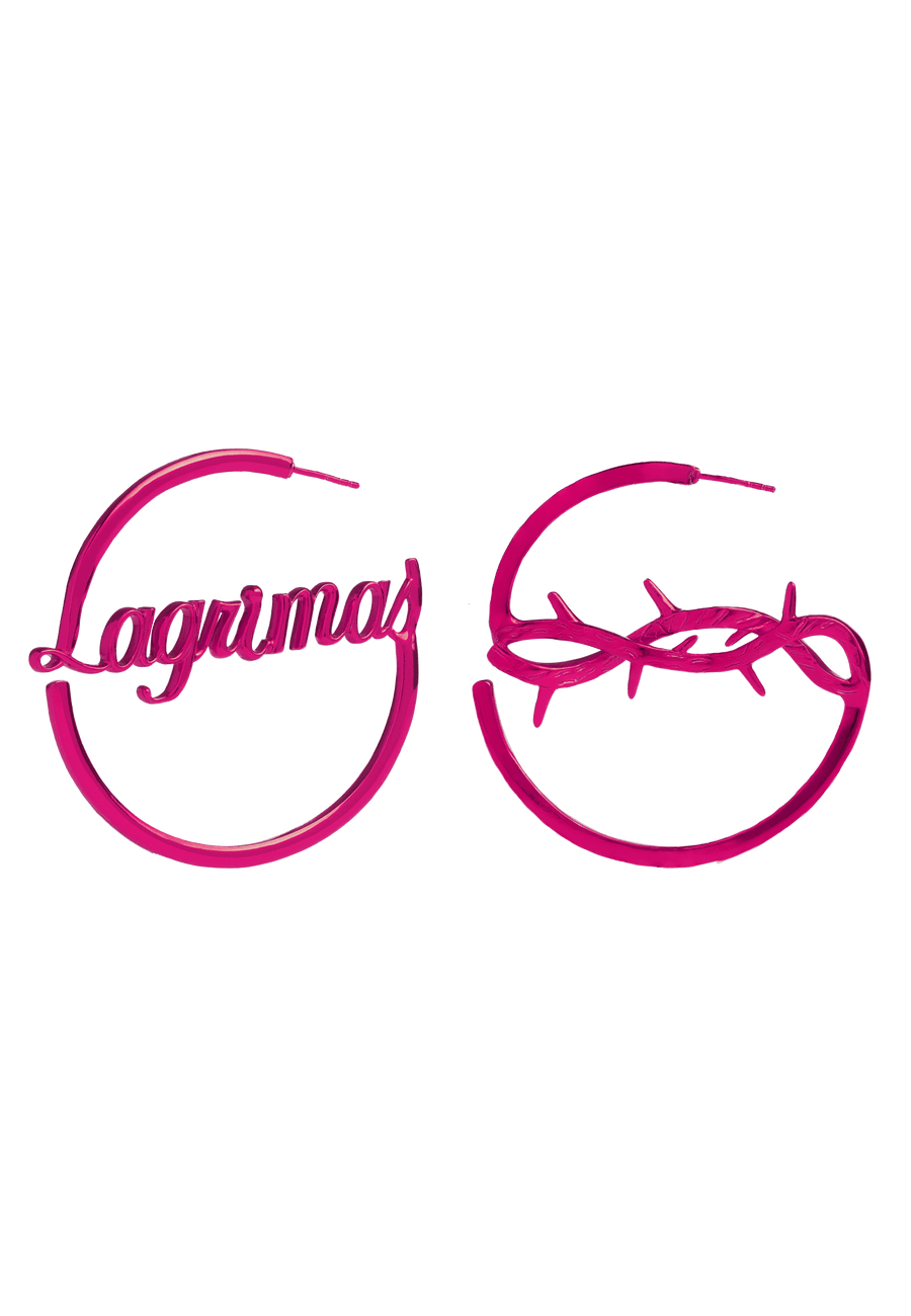 lavani Aros Lágrimas Fucsia