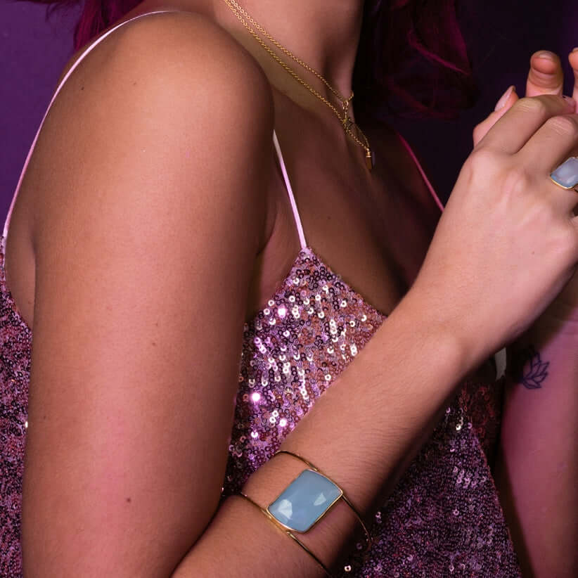 Lavani Brazalete Stardust Aguamarina