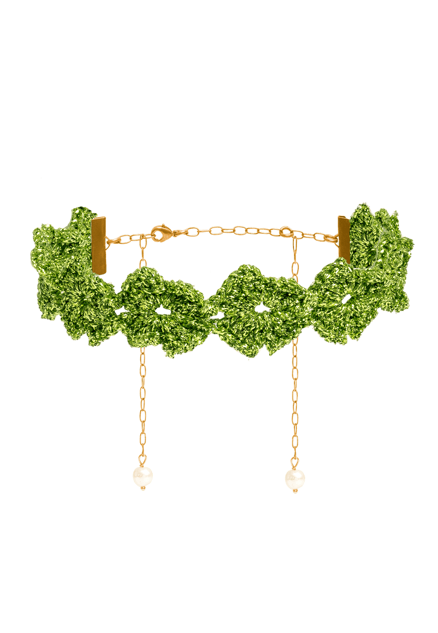 lavani Choker Clover Gertrudis Verde