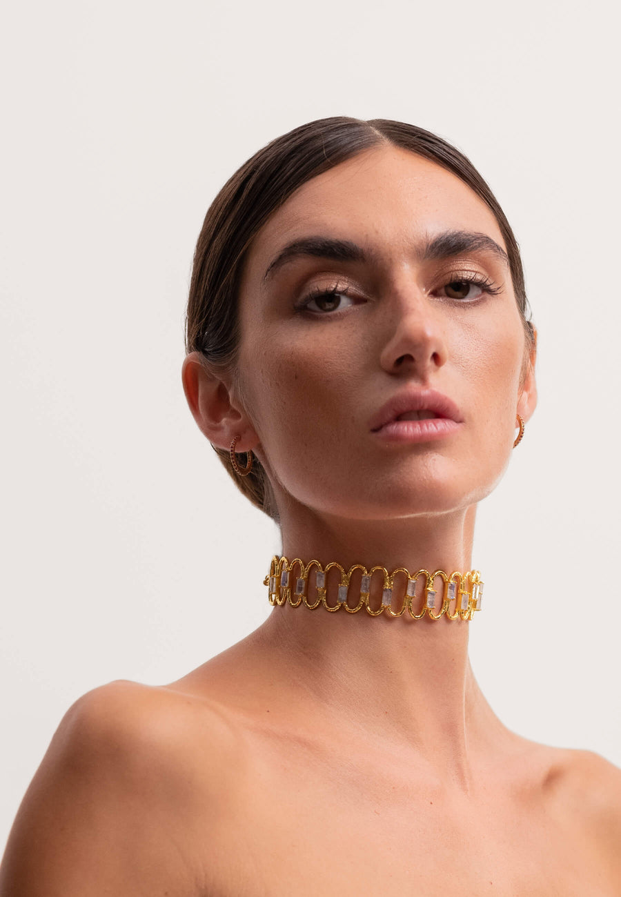 Lavani Choker Dorado Rígido Rinaldi