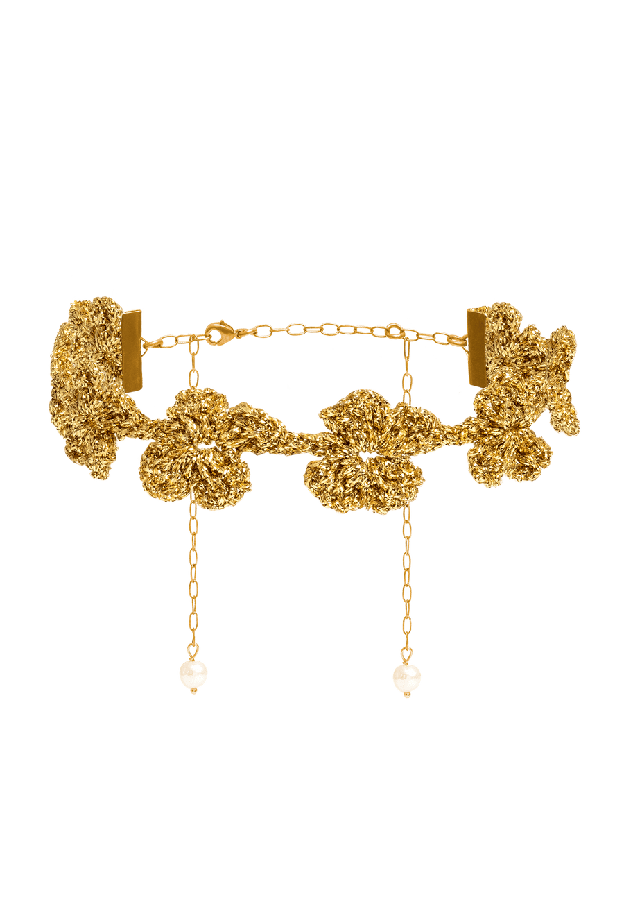 lavani Choker Flower Binibeca Dorado