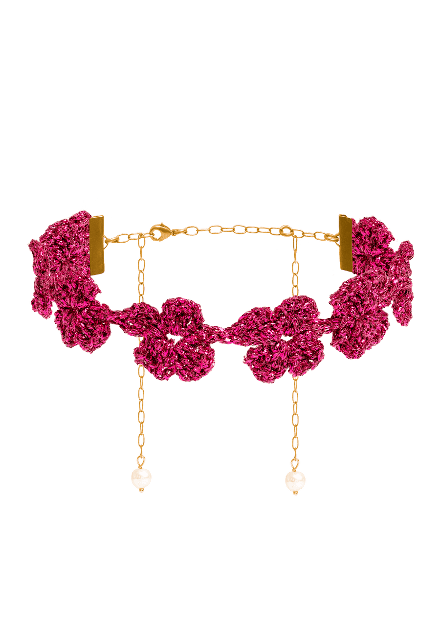 lavani Choker Flower Binibeca Fucsia