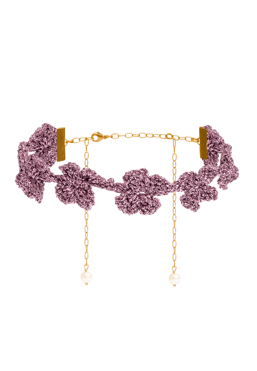 lavani Choker Flower Binibeca Malva