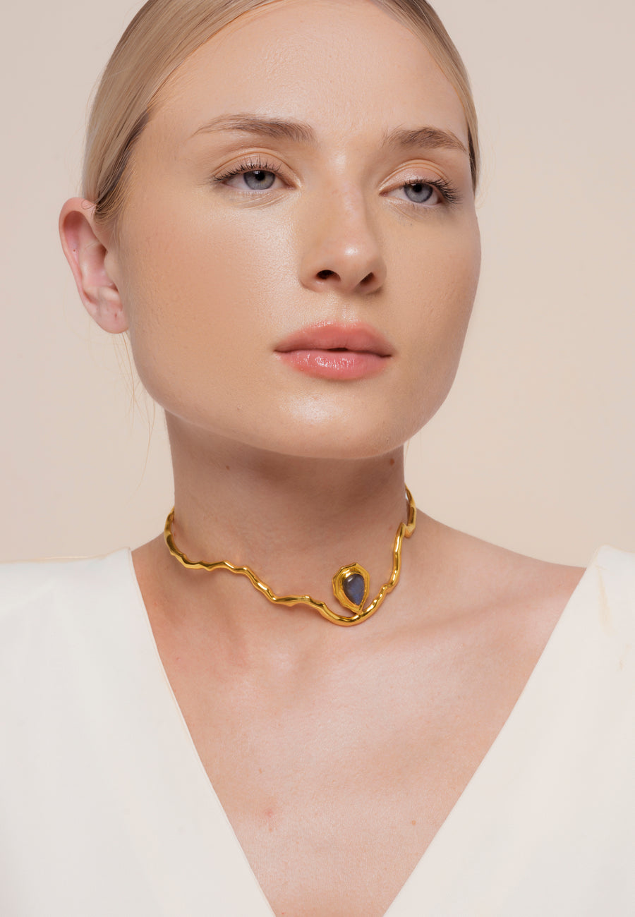 lavani Choker Gratitude Gris