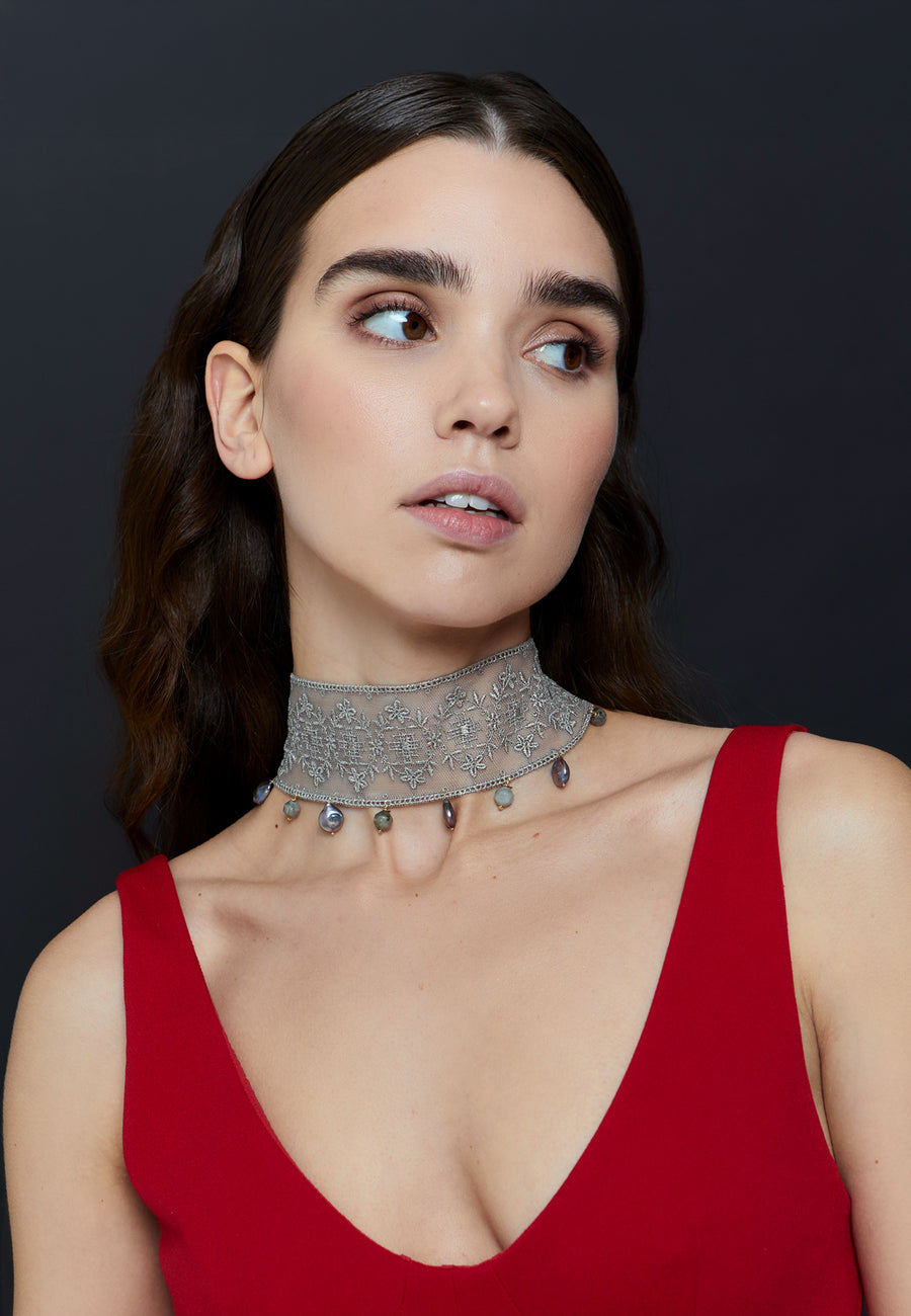 lavani Choker Laia Plateado