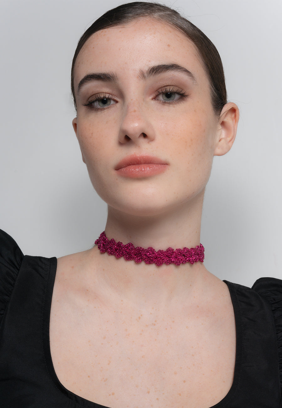 Lavani Choker Spike Pitiusas Fucsia