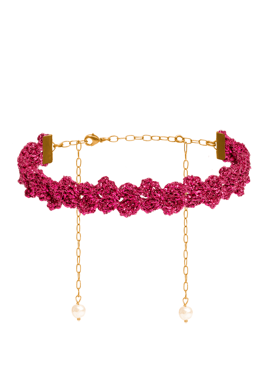 lavani Choker Spike Pitiusas Fucsia