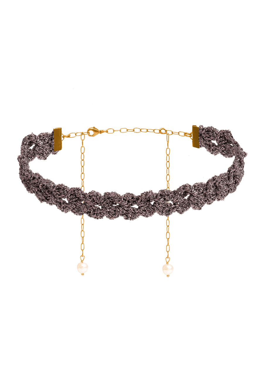 lavani Choker Spike Pitiusas Gris