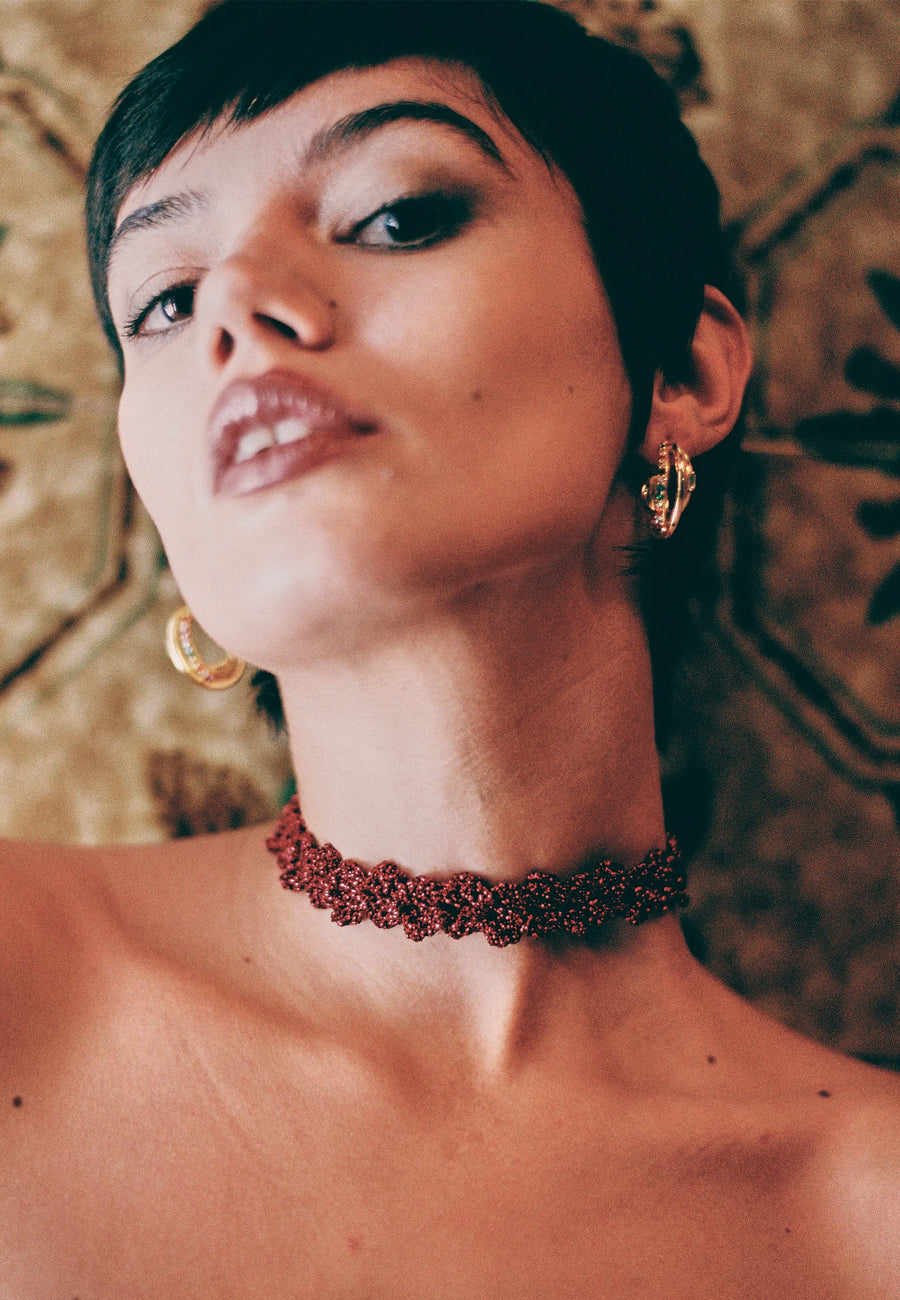 Lavani Choker Spike Pitiusas Rojo