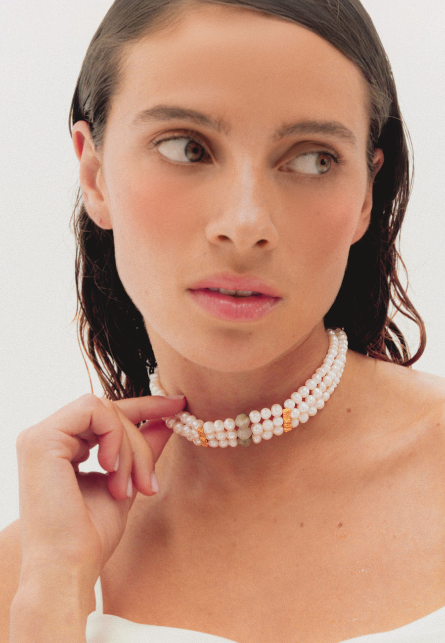 Lavani Choker Uma Perlas