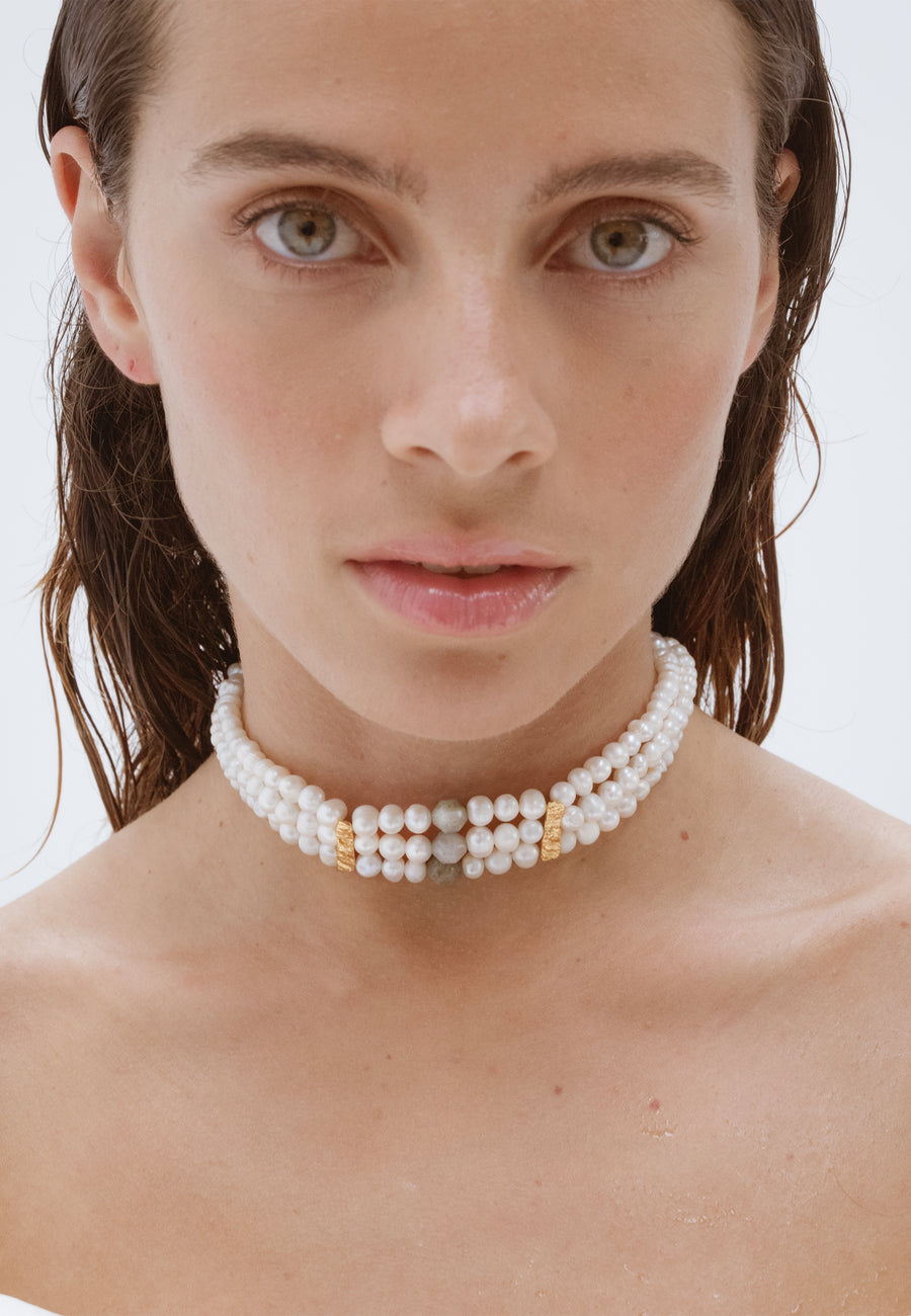 lavani Choker Uma Perlas