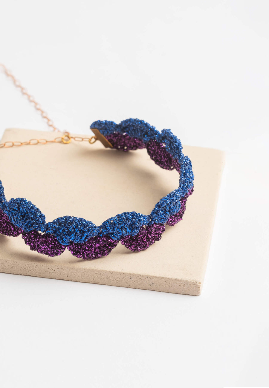 Lavani Choker Vibrant Deyá Morado Y Azul
