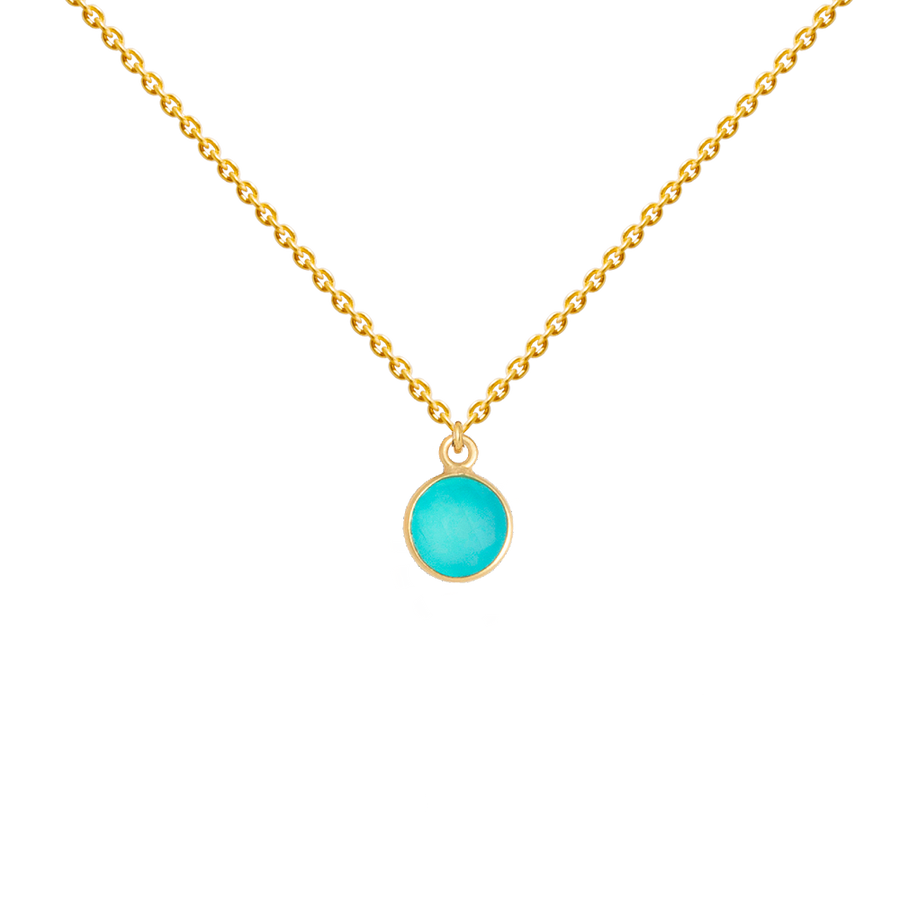 lavani Colgante Redondo Aguamarina
