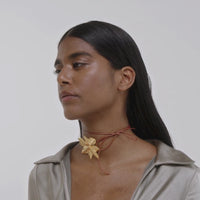 Lavani Collar Lotus Flower Dorado