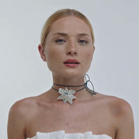 Lavani Collar Lotus Flower Plata