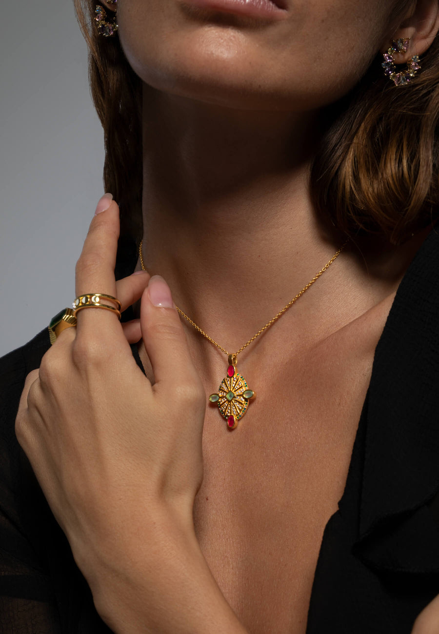 Lavani Collar Medalla Odeon Multicolor