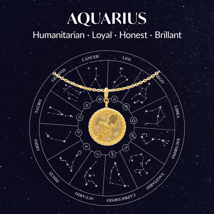 Lavani Collar Triple Zodiaco Acuario