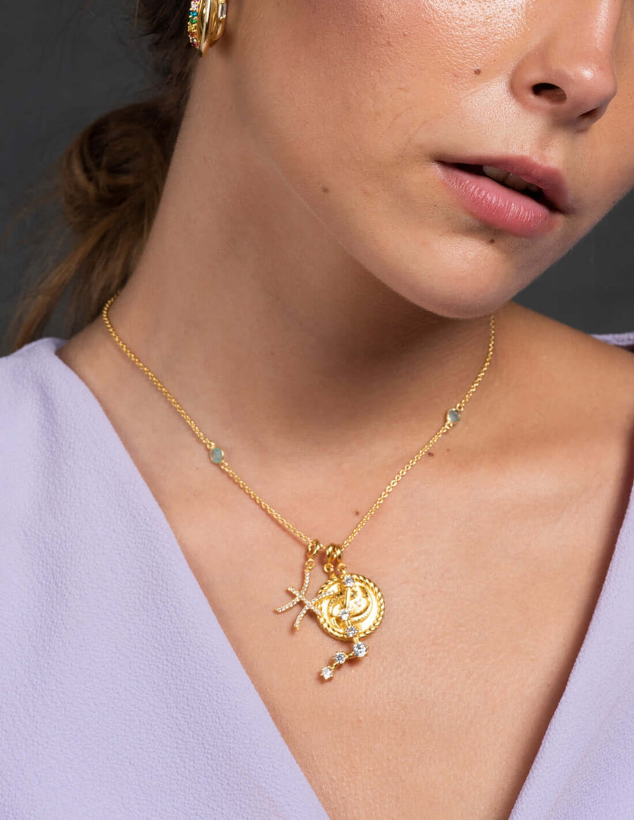Lavani Collar Triple Zodiaco Piscis