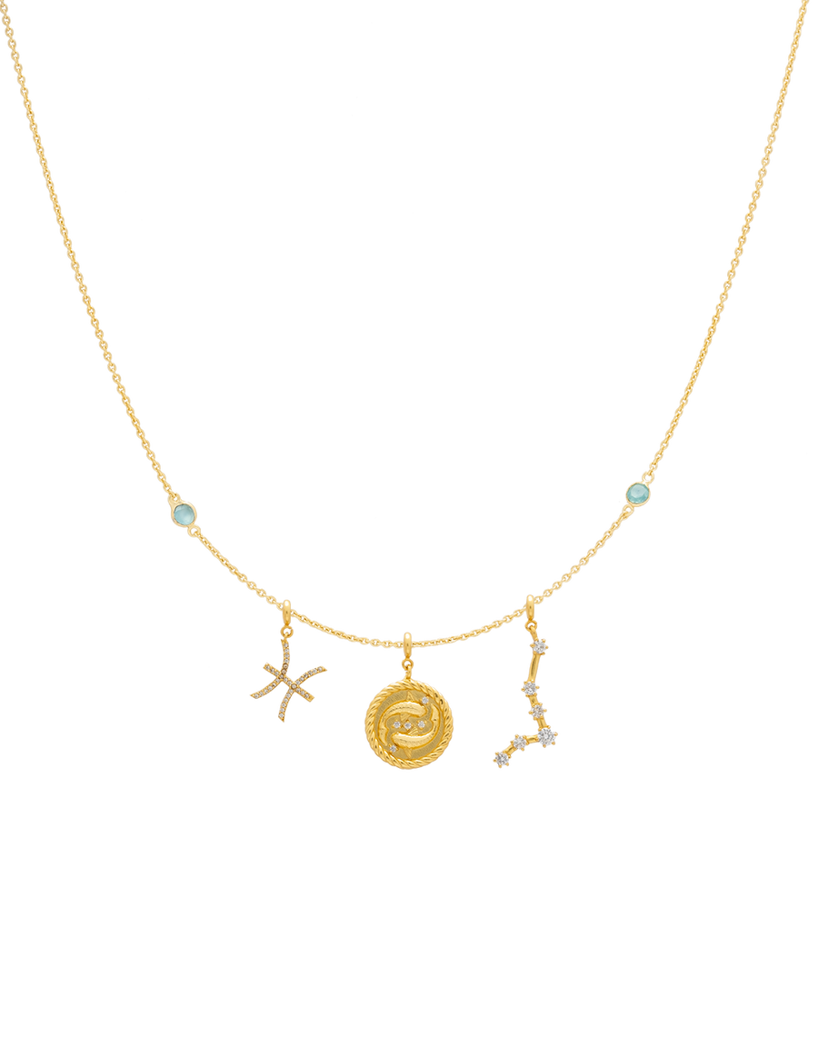 lavani Collar Triple Zodiaco Piscis